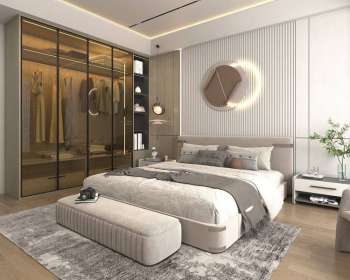 Thiết kế phòng ngủ theo phong cách hiện đại 16m2